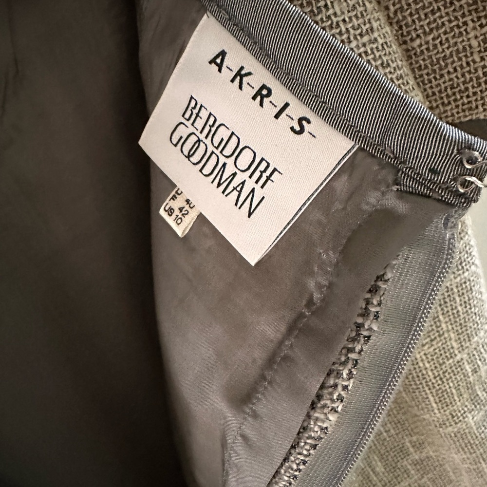 Akris Italian Silk Blend Tweed Suit Set Skirt And Blazer US Size 10 / FR size 42 - Picture 5 of 10